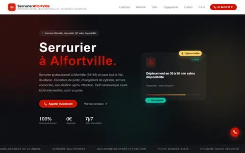 Page d'accueil du site serrurier94140alfortville.fr