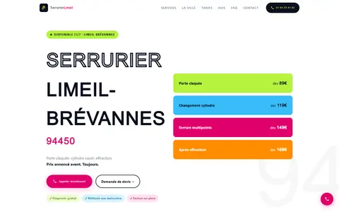 Page d'accueil du site serrurier94450limeilbrevannes.fr